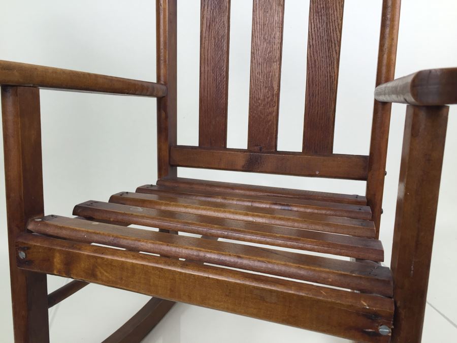 Vintage Wooden Child's Rocking Chair [Photo 3]