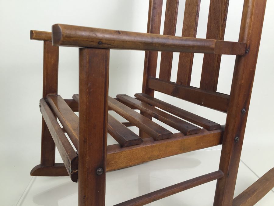 Vintage Wooden Child's Rocking Chair [Photo 2]