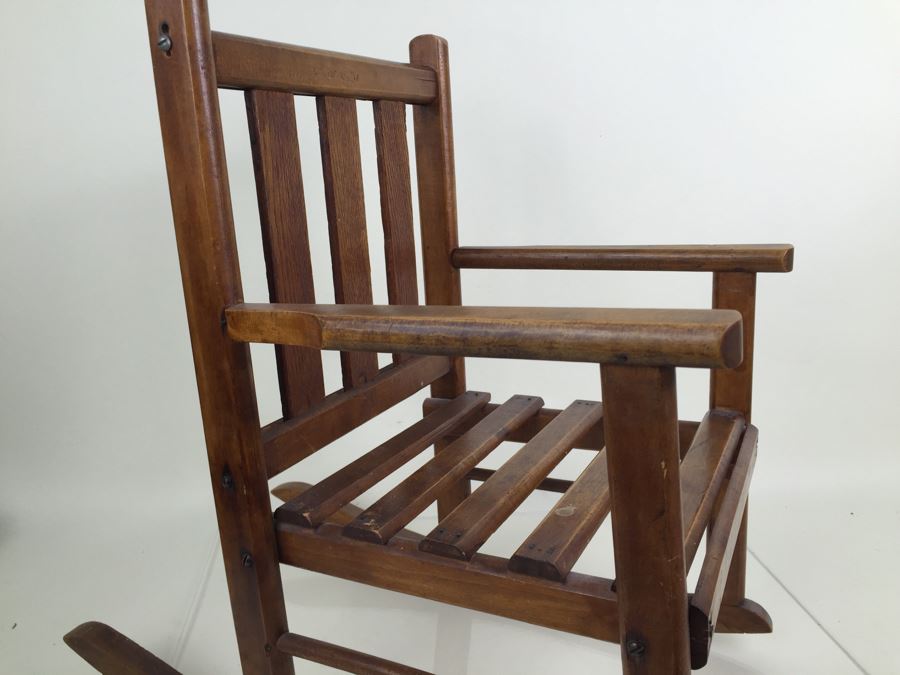 Vintage Wooden Child's Rocking Chair [Photo 8]