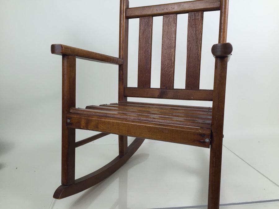 Vintage Wooden Child's Rocking Chair [Photo 6]