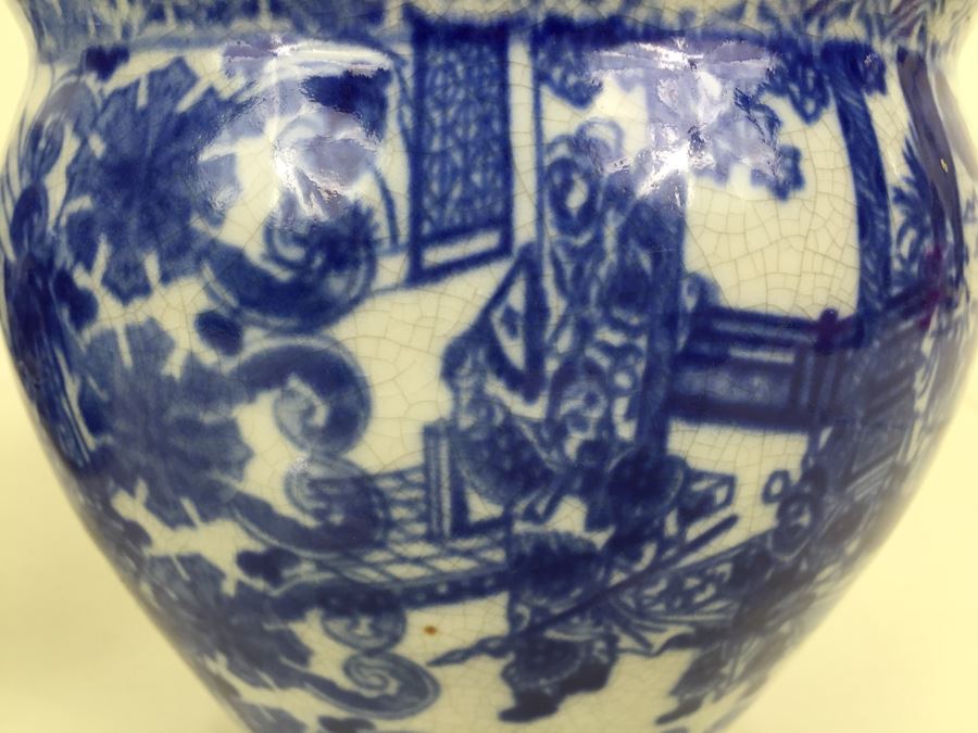 Pair Of Blue And White Satsuma Porcelain Bowls [Photo 5]