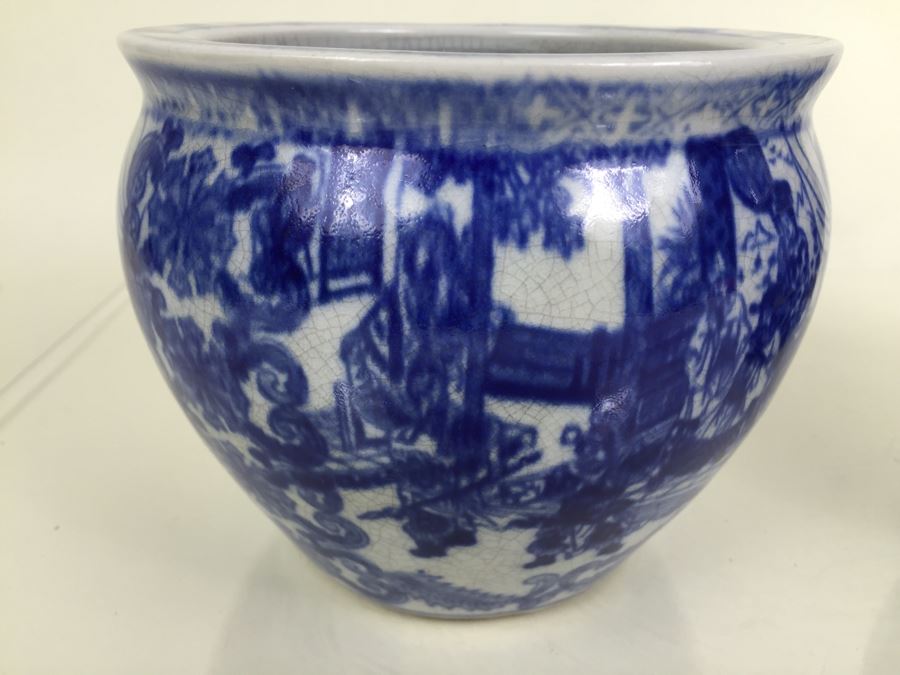 Pair Of Blue And White Satsuma Porcelain Bowls [Photo 13]