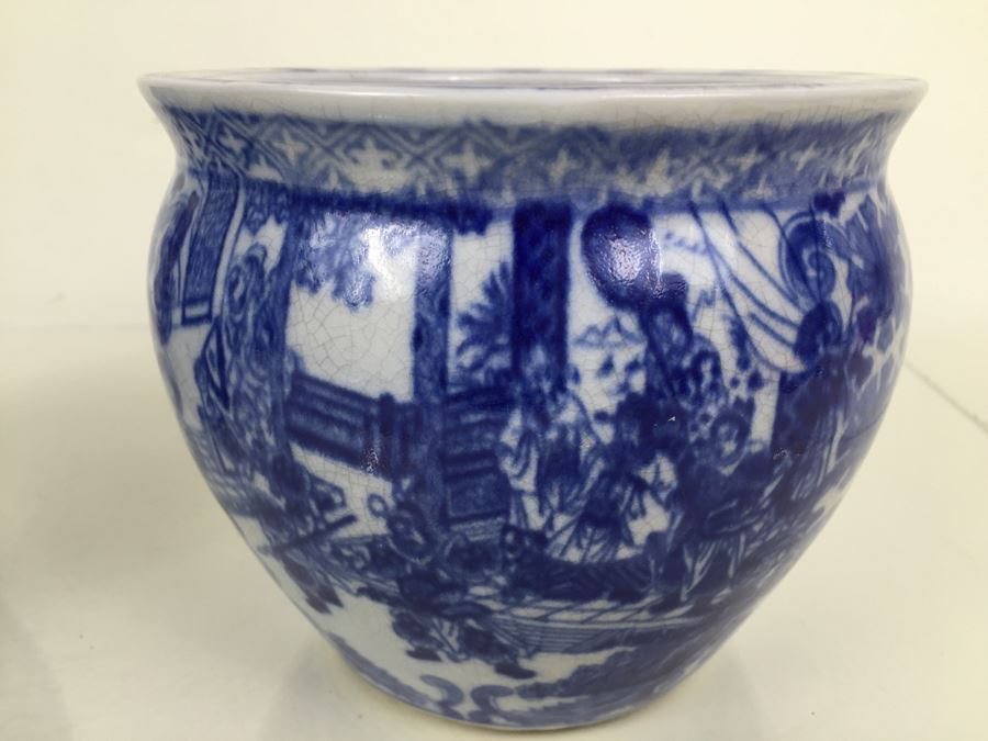 Pair Of Blue And White Satsuma Porcelain Bowls [Photo 9]