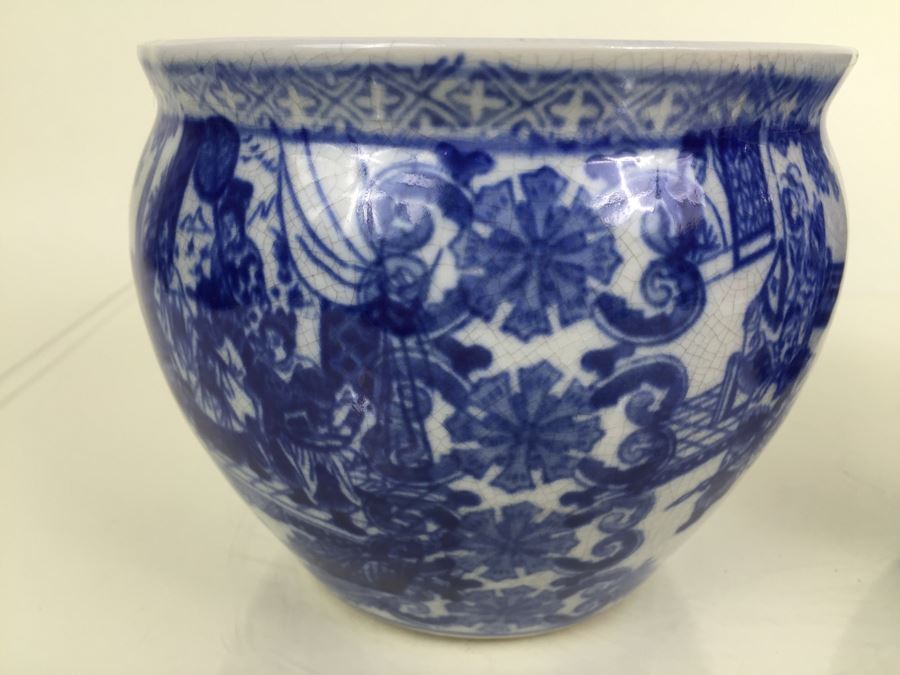 Pair Of Blue And White Satsuma Porcelain Bowls [Photo 14]