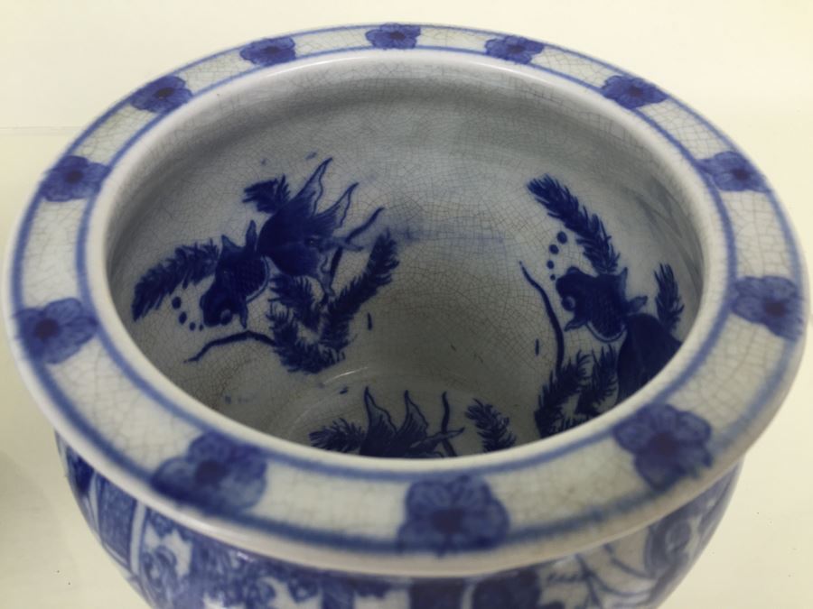 Pair Of Blue And White Satsuma Porcelain Bowls [Photo 10]