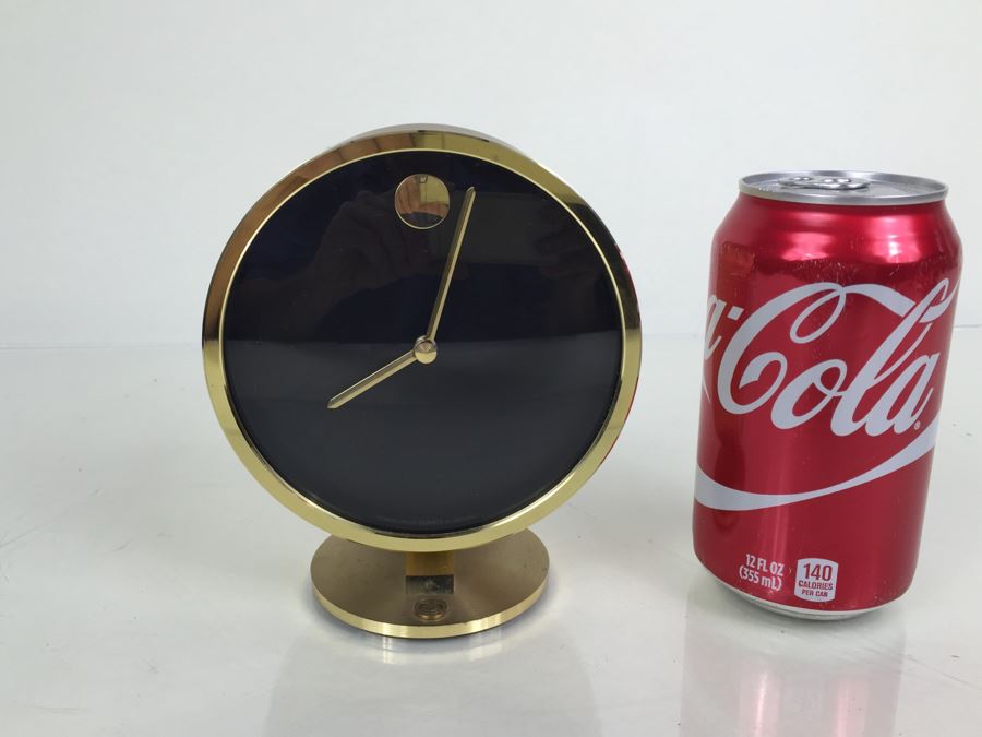 Howard Miller West Germany Brass Desk Clock [Photo 4]