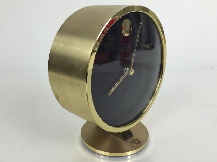 Howard Miller West Germany Brass Desk Clock [Photo 2]