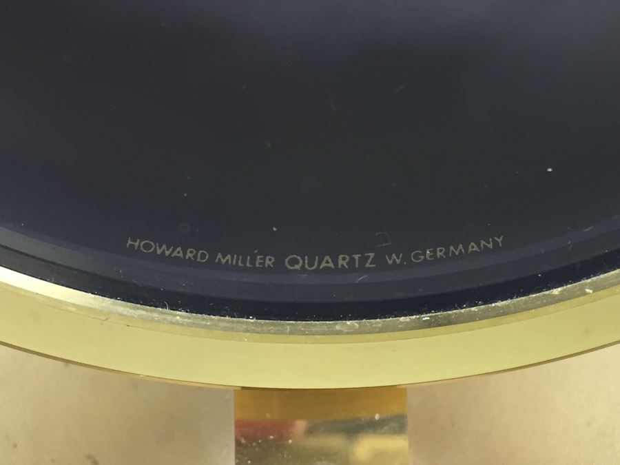 Howard Miller West Germany Brass Desk Clock [Photo 3]