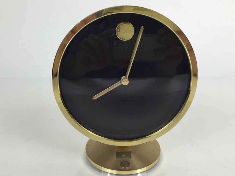 Howard Miller West Germany Brass Desk Clock [Photo 1]