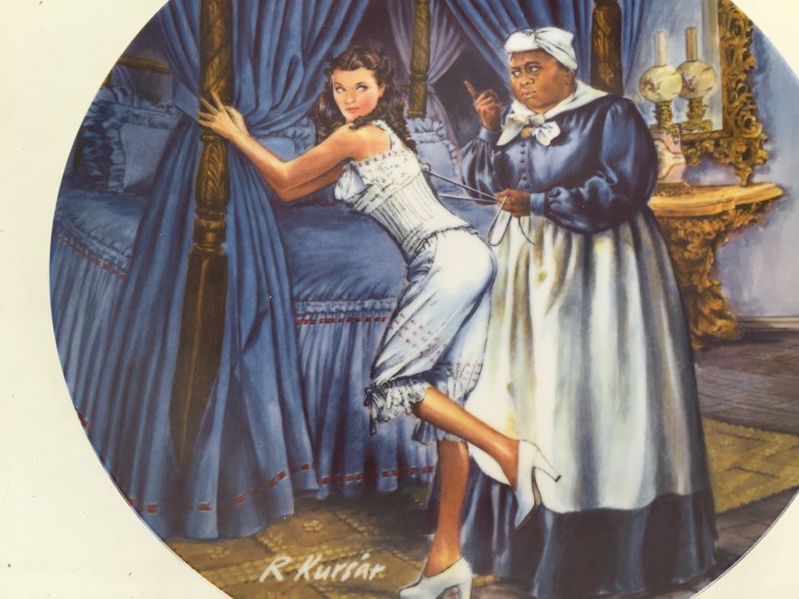 Set Of Four Knowles Collectible Limited Edition Plates Norman Rockwell And Gone With The Wind [Photo 9]