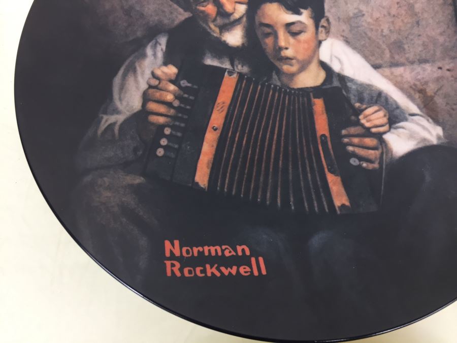 Set Of Four Knowles Collectible Limited Edition Plates Norman Rockwell And Gone With The Wind [Photo 6]