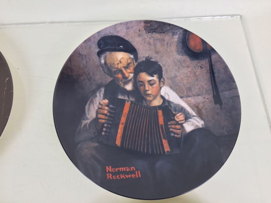 Set Of Four Knowles Collectible Limited Edition Plates Norman Rockwell And Gone With The Wind [Photo 5]