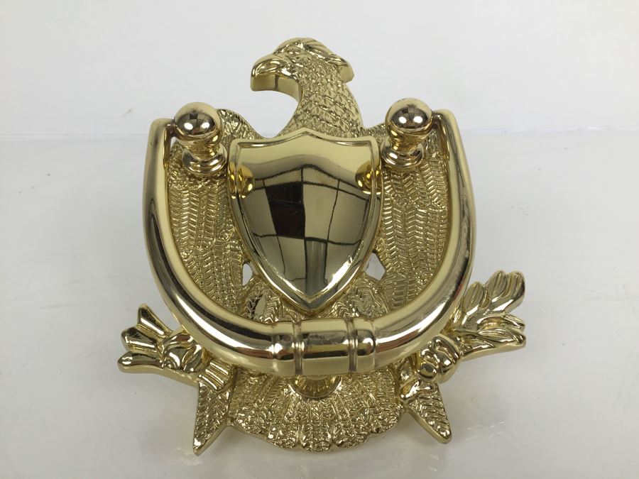 JUST ADDED - Solid Polished Brass Eagle Door Knocker [Photo 2]