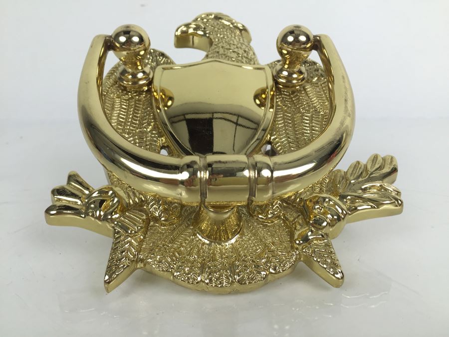 JUST ADDED - Solid Polished Brass Eagle Door Knocker [Photo 3]