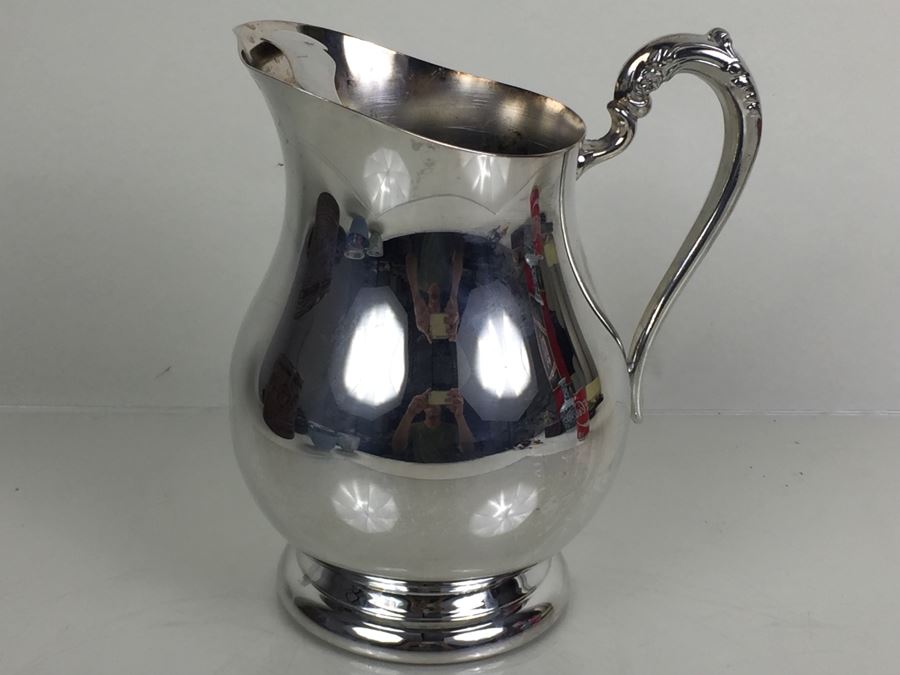 JUST ADDED - TOWLE Silverplated Water Pitcher Engraved GEICO Christmas 1983 [Photo 4]