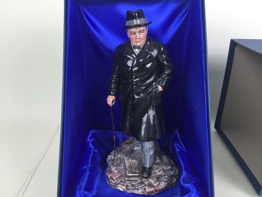 JUST ADDED - Royal Doulton Large Figurine Winston S. Churchill HN 3433 Limited Edition 143 Of 5,000 With Original Box [Photo 5]