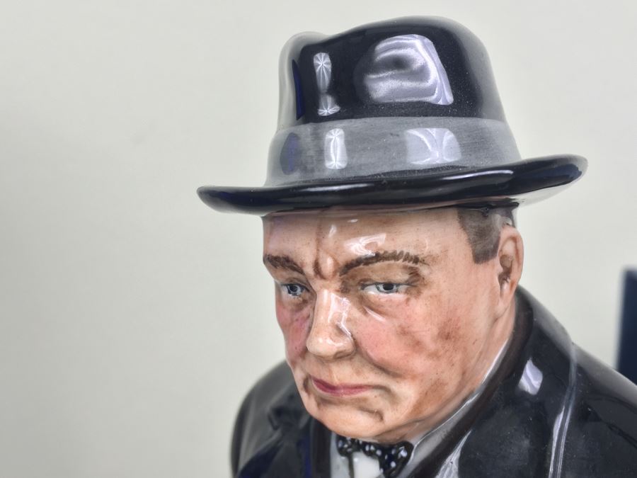 JUST ADDED - Royal Doulton Large Figurine Winston S. Churchill HN 3433 Limited Edition 143 Of 5,000 With Original Box [Photo 11]