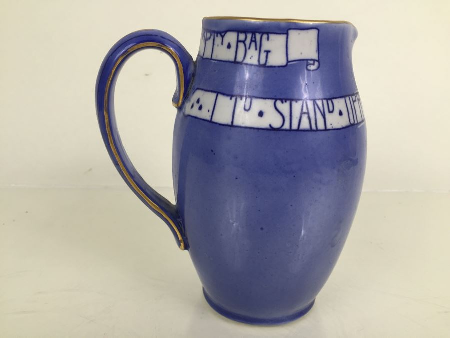 JUST ADDED - Vintage Royal Doulton Motto Proverb Pitcher D 1573 Hand Painted [Photo 8]