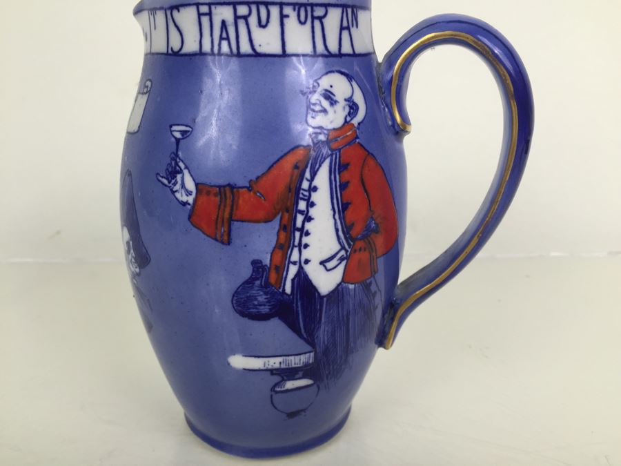 JUST ADDED - Vintage Royal Doulton Motto Proverb Pitcher D 1573 Hand Painted [Photo 4]