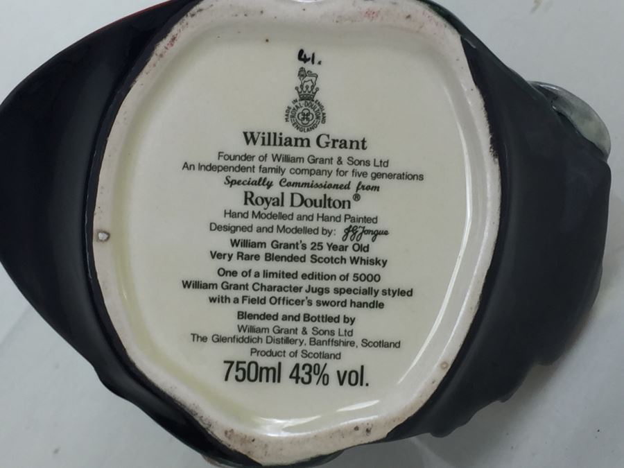 JUST ADDED - Royal Doulton Large William Grant Character Jug Liquor Decanter Empty With Box Limited Edition Of 5,000 [Photo 3]