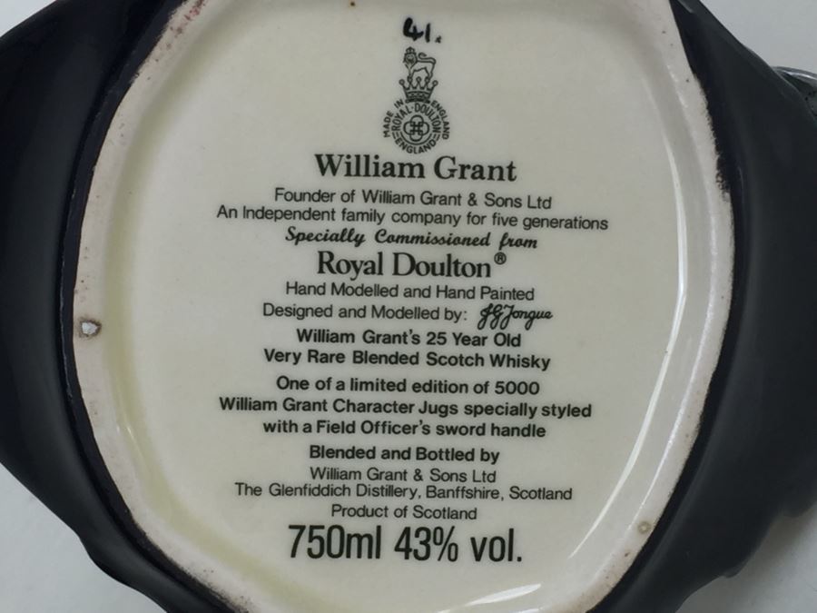 JUST ADDED - Royal Doulton Large William Grant Character Jug Liquor Decanter Empty With Box Limited Edition Of 5,000 [Photo 18]
