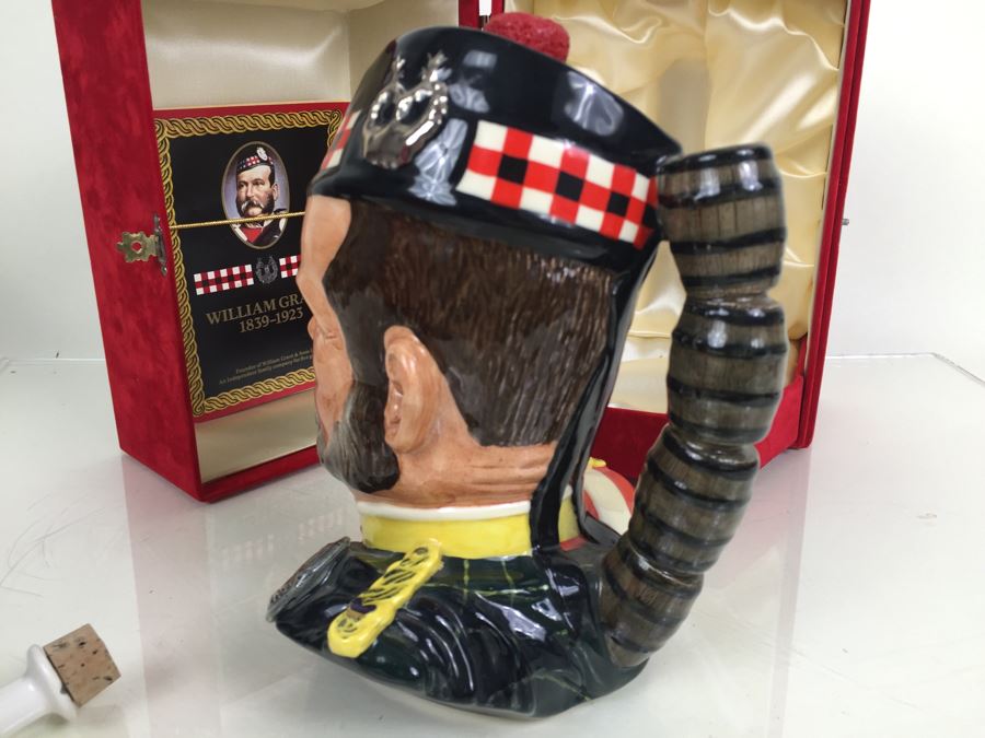 JUST ADDED - Royal Doulton Large William Grant Character Jug Liquor Decanter Empty With Box