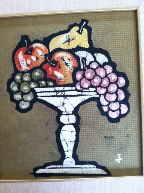 Pair of Mid-Century Signed Fruit Artwork [Photo 2]