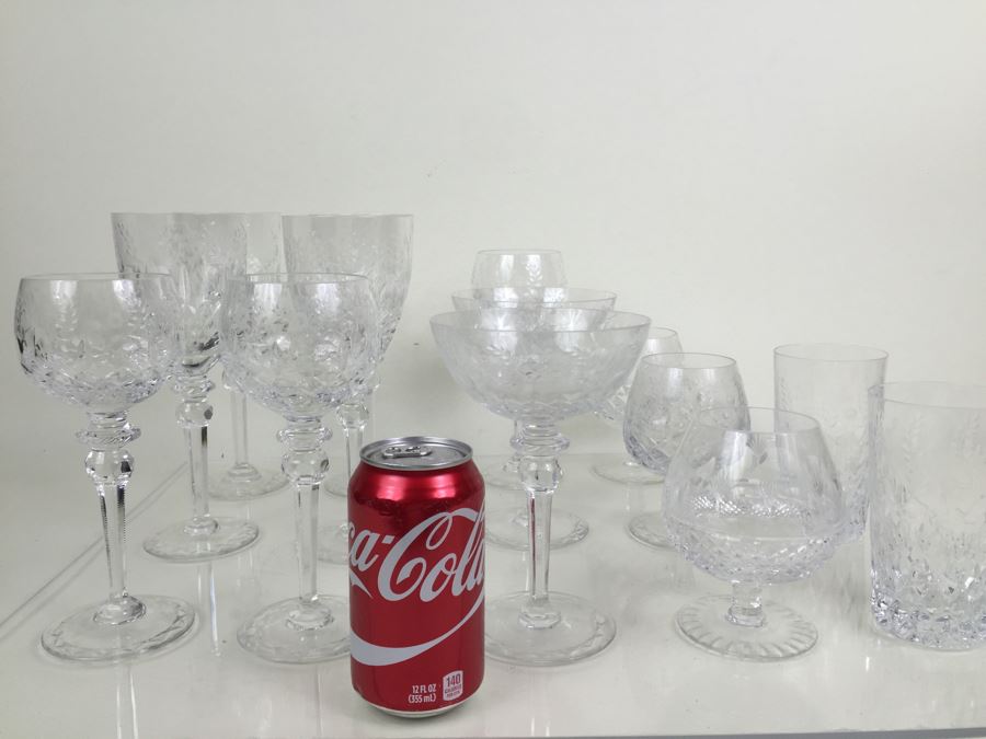 JUST ADDED - (14) Rogaska Crystal Queen Pattern Stemware Glass Lot [Photo 4]