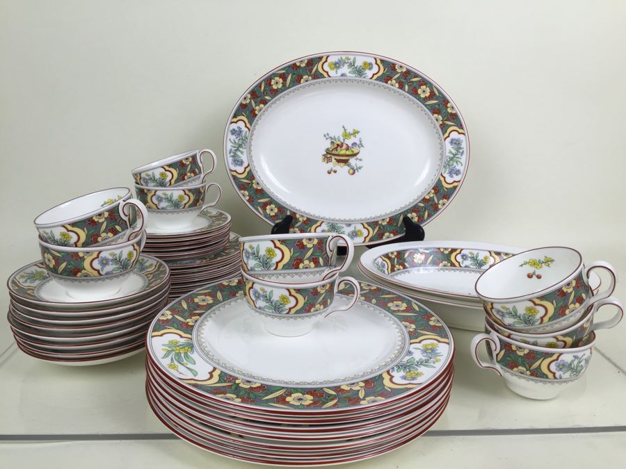 JUST ADDED - Minton Fine Bone China 'Oriental Blossom' Pattern Made In England Royal Doulton China Set [Photo 1]