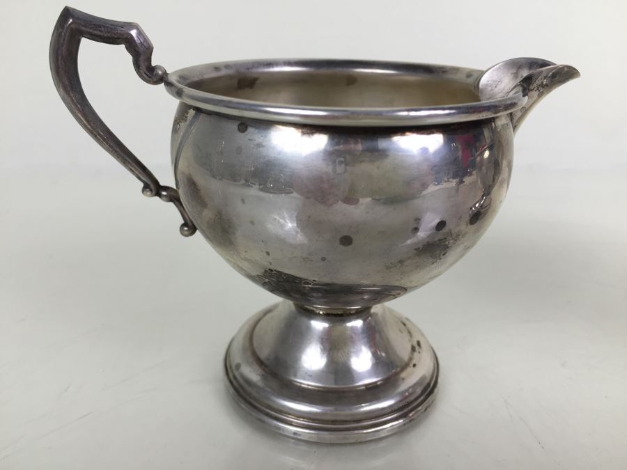 JUST ADDED - Vintage La Pierre Weighted Sterling Silver Creamer And Sugar Bowl [Photo 2]