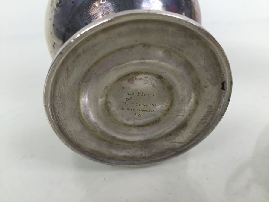 JUST ADDED - Vintage La Pierre Weighted Sterling Silver Creamer And Sugar Bowl [Photo 7]