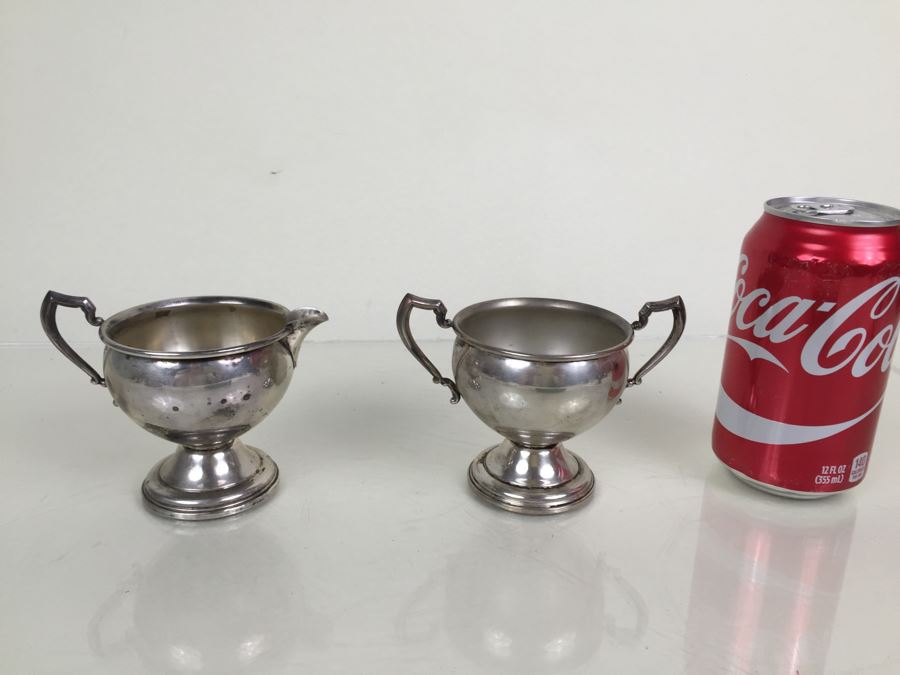 JUST ADDED - Vintage La Pierre Weighted Sterling Silver Creamer And Sugar Bowl [Photo 5]