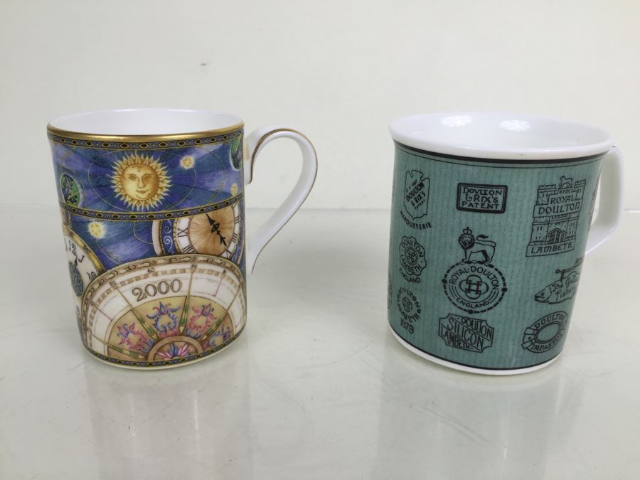JUST ADDED - Pair Of Royal Doulton Coffee Mugs Cups