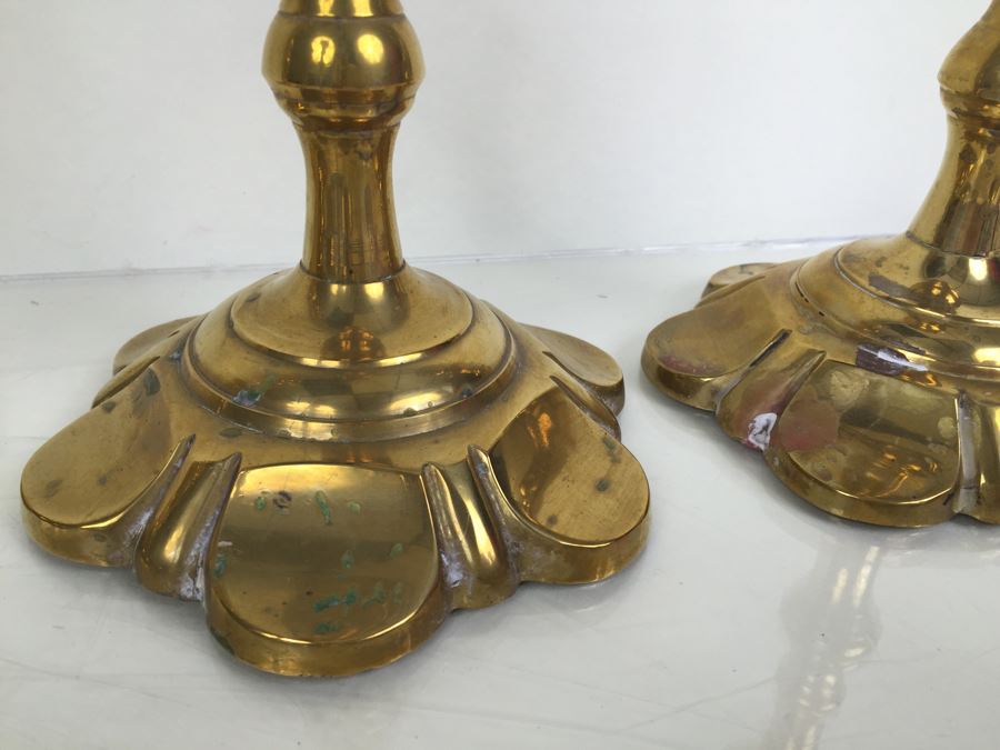 JUST ADDED - Large Collection Of Brass Candle Holders [Photo 8]