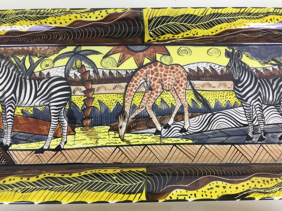JUST ADDED - Pair Of Beautifully Hand Painted Porcelain Trays From Zimbabwe [Photo 8]