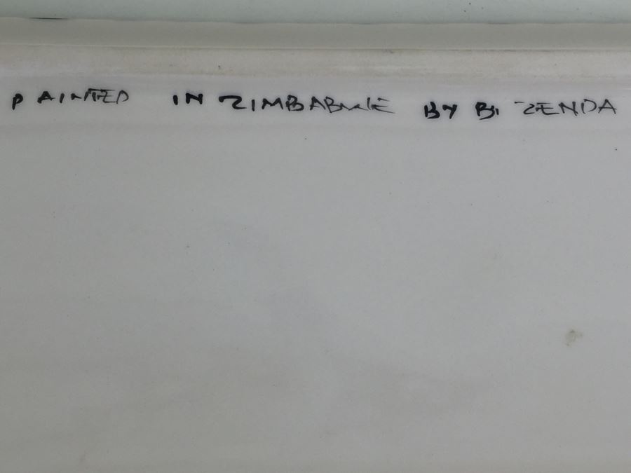 JUST ADDED - Pair Of Beautifully Hand Painted Porcelain Trays From Zimbabwe [Photo 16]