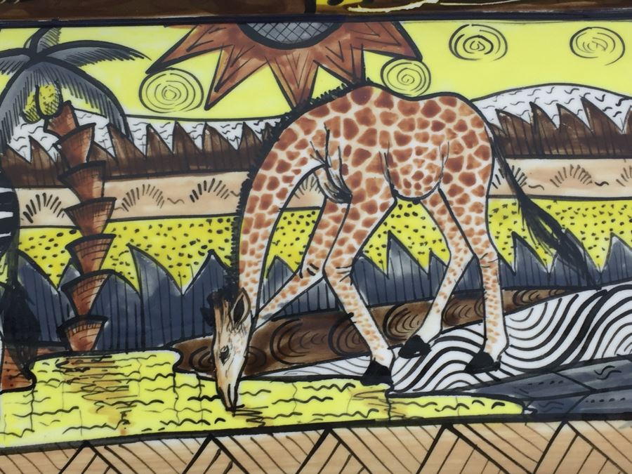 JUST ADDED - Pair Of Beautifully Hand Painted Porcelain Trays From Zimbabwe [Photo 11]