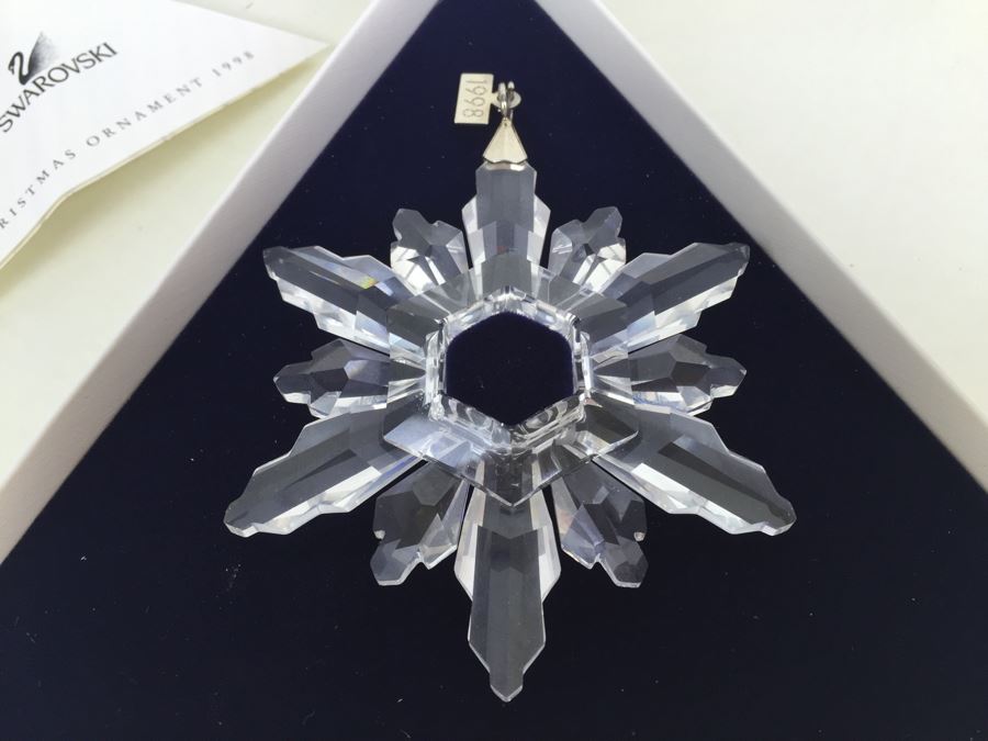 JUST ADDED - Swarovski Crystal Christmas Ornament 1998 With Box [Photo 3]