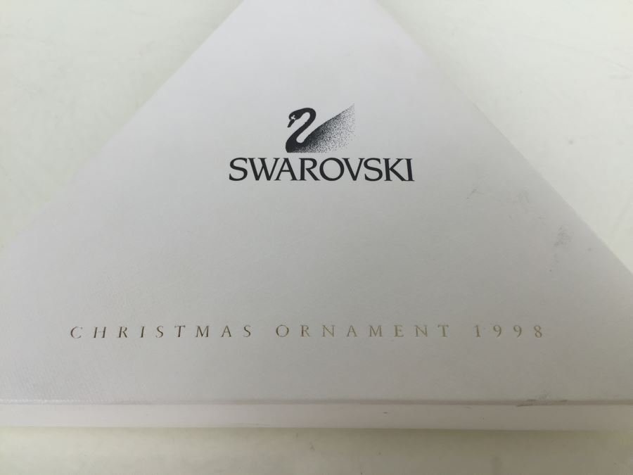 JUST ADDED - Swarovski Crystal Christmas Ornament 1998 With Box
