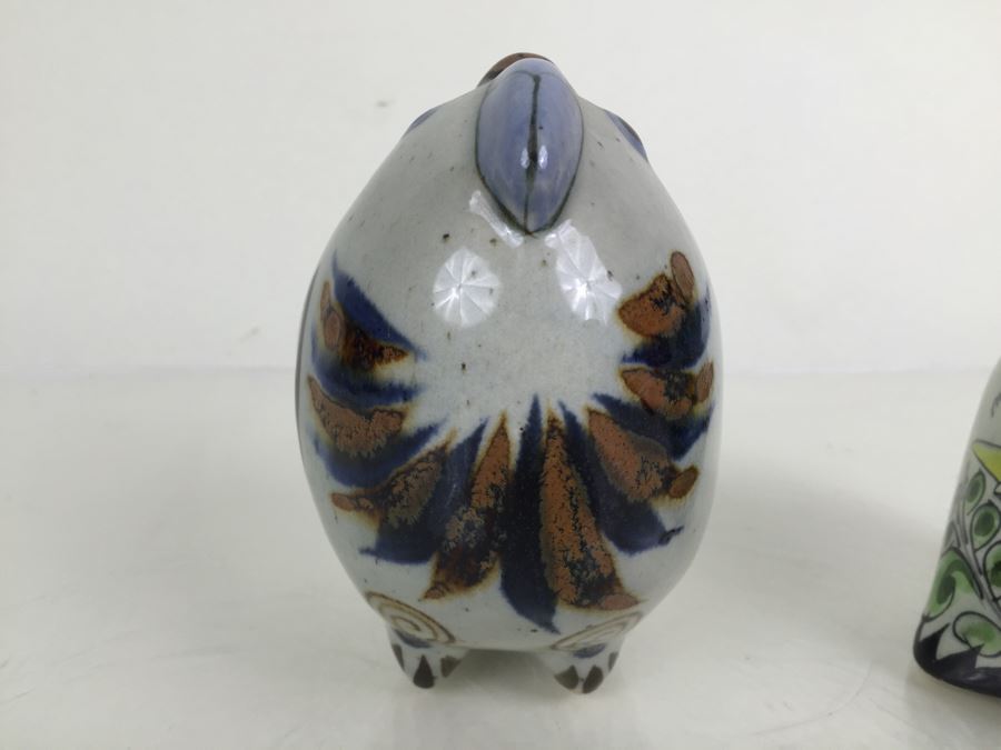 JUST ADDED - Hand Painted Mexican Pottery Owl And Bird [Photo 9]