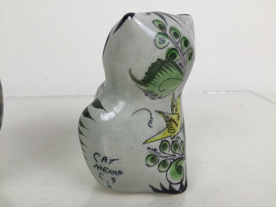 JUST ADDED - Hand Painted Mexican Pottery Owl And Bird [Photo 4]
