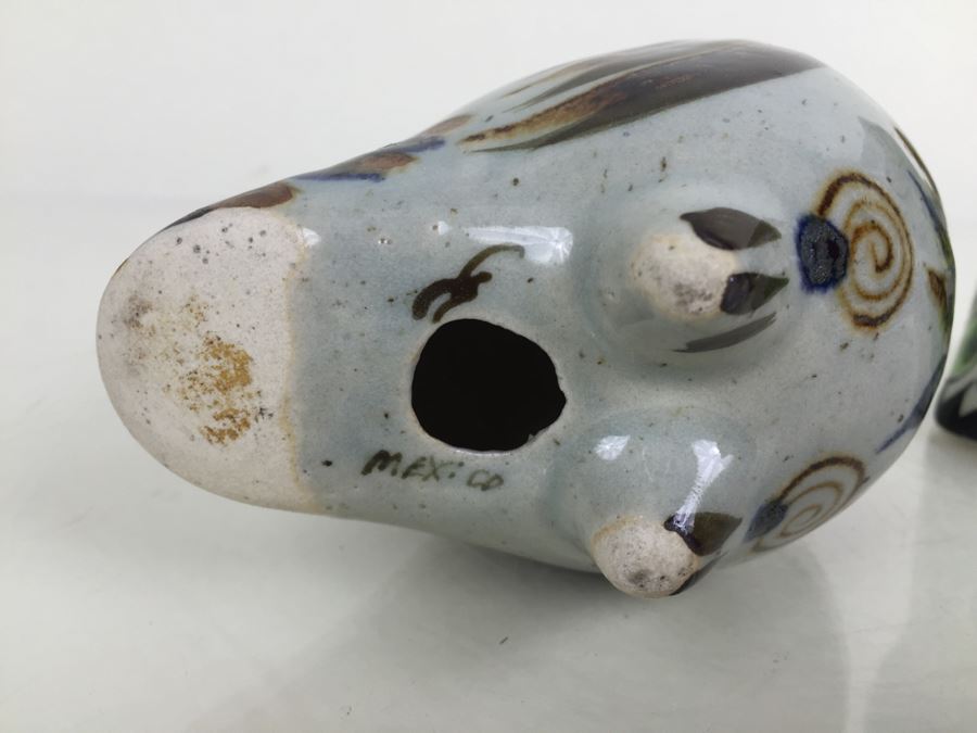 JUST ADDED - Hand Painted Mexican Pottery Owl And Bird [Photo 12]