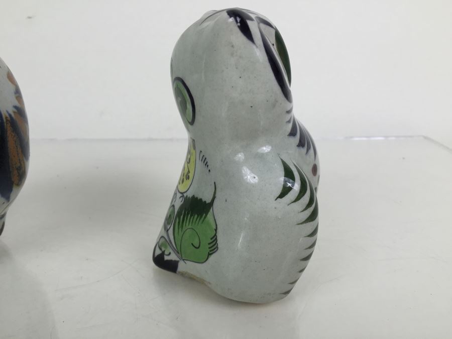 JUST ADDED - Hand Painted Mexican Pottery Owl And Bird [Photo 7]
