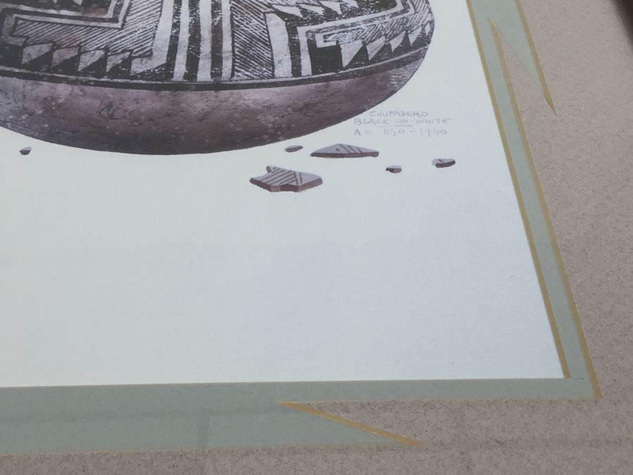 JUST ADDED - Framed And Nicely Matted Signed On Front And Back Limited Edition 224 Of 250 Print Showing Native American Pottery By Michael C. McCullough [Photo 14]