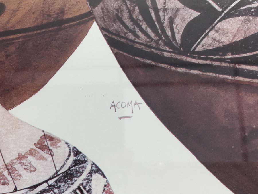 JUST ADDED - Framed And Nicely Matted Signed On Front And Back Limited Edition 224 Of 250 Print Showing Native American Pottery By Michael C. McCullough [Photo 10]