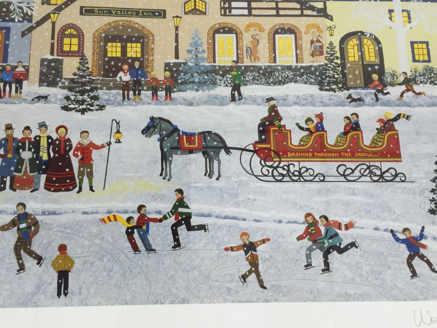 JUST ADDED - Jane Wooster Scott Offset Lithograph Signed By Artist 'A Song For The Season' Limited Edition 872 Of 925 [Photo 5]