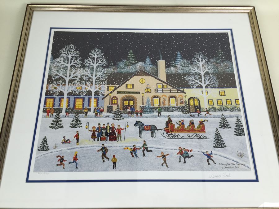JUST ADDED - Jane Wooster Scott Offset Lithograph Signed By Artist 'A Song For The Season' Limited Edition 872 Of 925