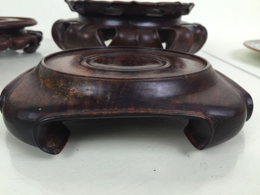 JUST ADDED - (8) Vintage Rosewood Carved Stands [Photo 2]