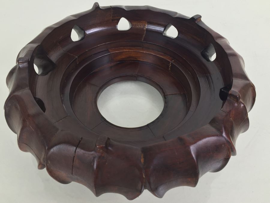 JUST ADDED - (8) Vintage Rosewood Carved Stands [Photo 27]