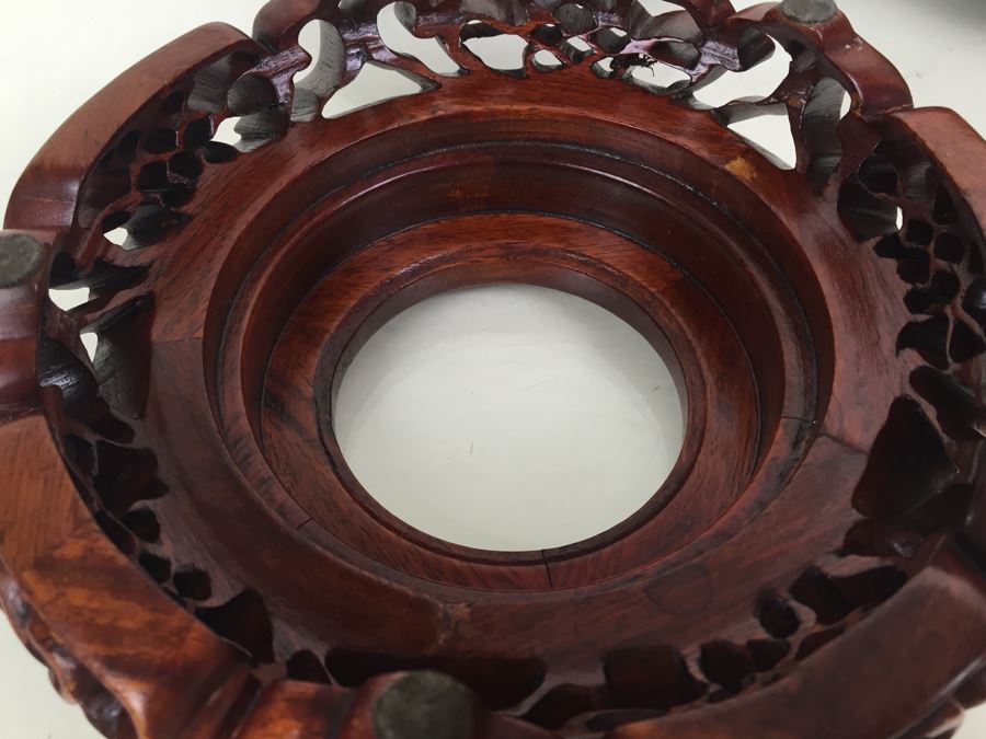 JUST ADDED - (8) Vintage Rosewood Carved Stands [Photo 15]